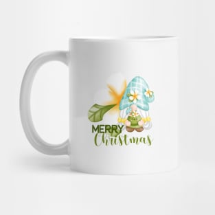 Merry Christmas Gnome With Flower Mug